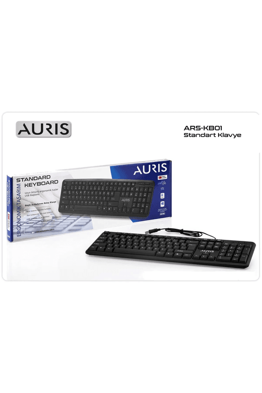 Auris Ars-Kb01 Usb Kablolu Türkce Q Standart Ofis Bilgisayar Klavyesi