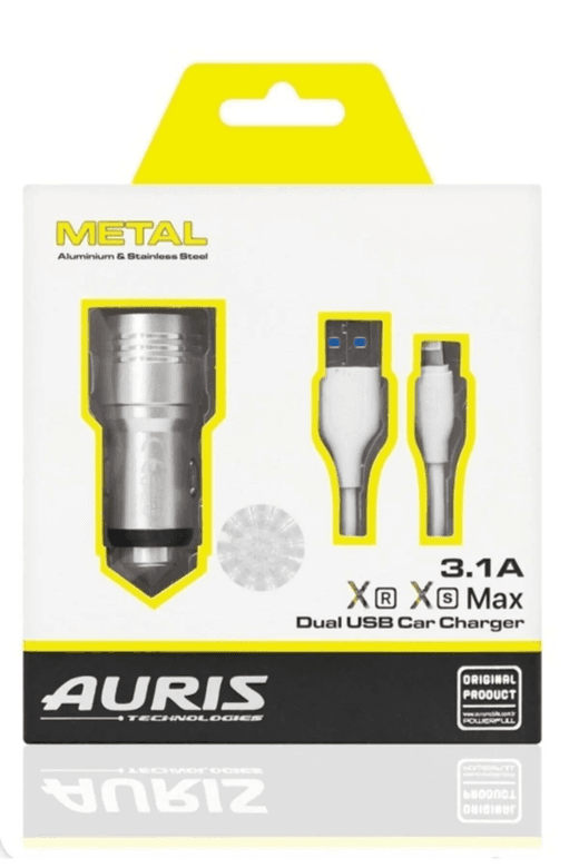 Auris Ars-Oc03 3.1A İphone Lightning Metal Şarj Aleti Seti (2 Usb) Metal