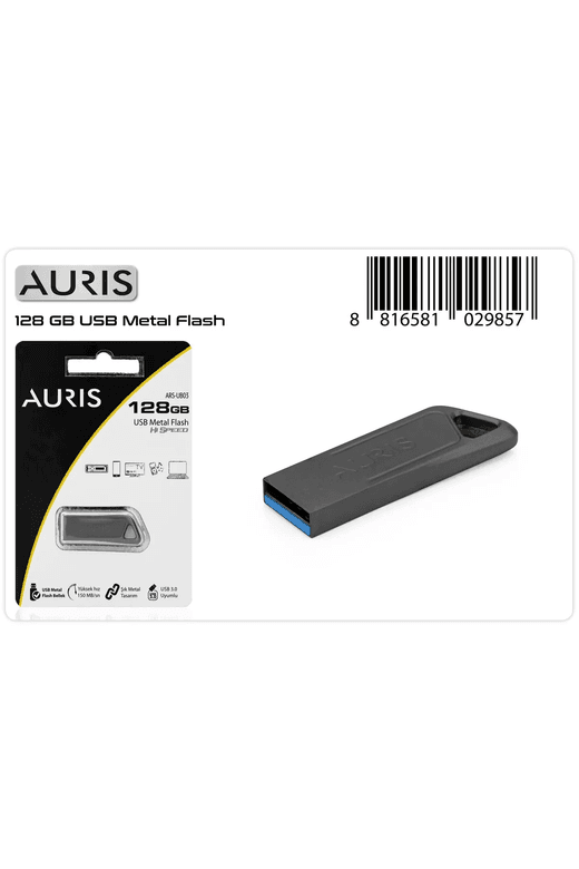Auris Ars-Ub03 128 Gb Usb Metal Flash Bellek