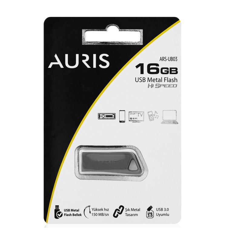 Auris Ars-Ub03 16Gb Usb Metal Flash Bellek