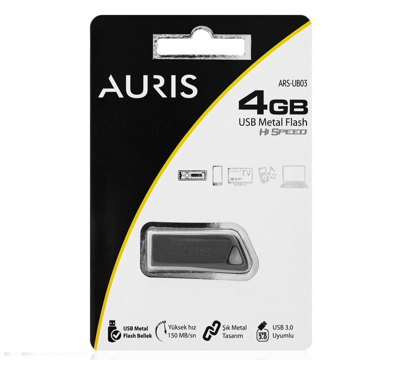 Auris Ars-Ub03 4Gb Usb Metal Flash Bellek