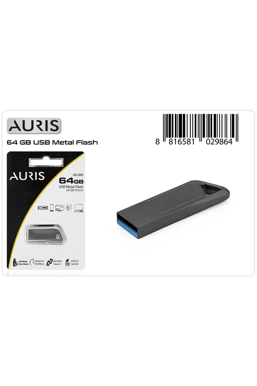 Auris Ars-Ub03 64Gb Usb Metal Flash Bellek