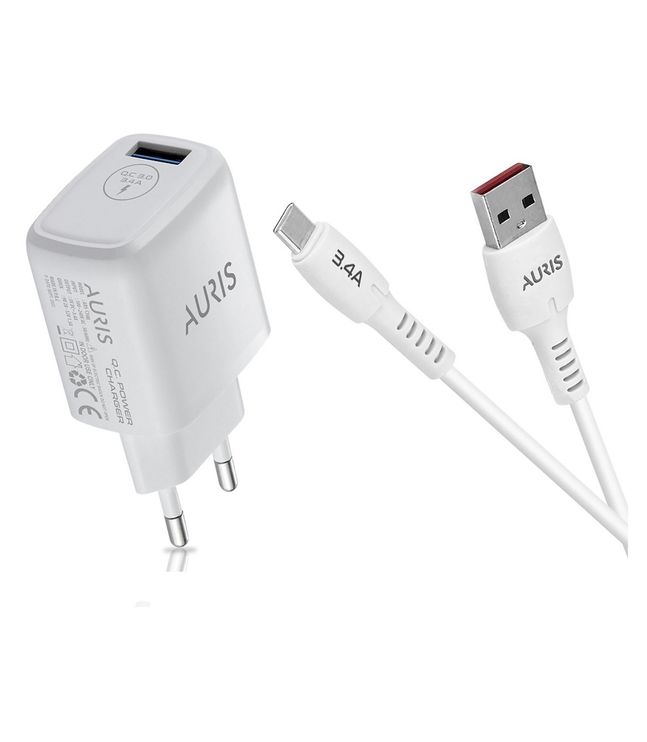 Auris Ch40 Type-C 1 Metre Kablo Uzunluğu 3.4A Şarj Aleti