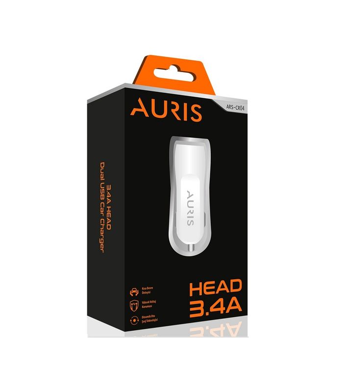 Auris Cr04 3.4A Oto Kafa Araç İçi Şarj Aleti