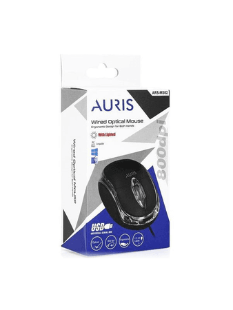 Auris Işıklı 800 Dpi 1.2 Metre Kablolu Optik Mouse Her İki El İçin Ergonomik Tasarım Ars-Ms02