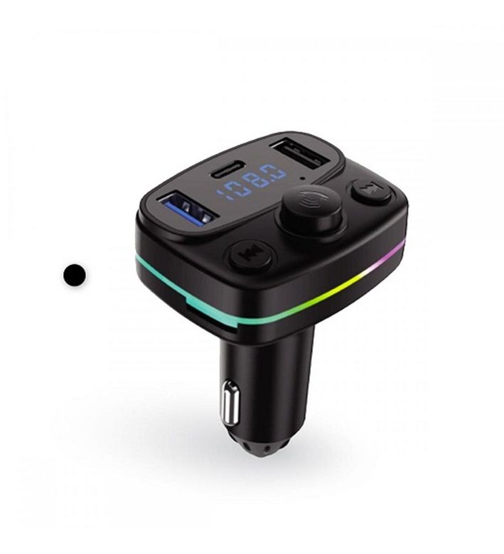 Auris M44  Wireless, 1A 2Xusb, Tf Kartlı Type-C, Rgb Işıklı Fm Transmitter