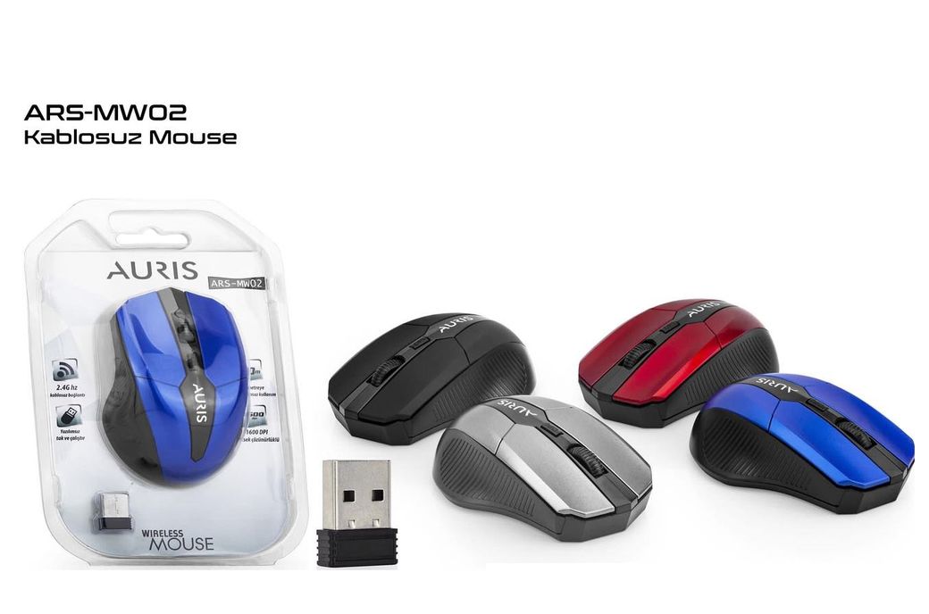 Auris Mouse Kablosuz Wireless Siyah Ars-Mw02