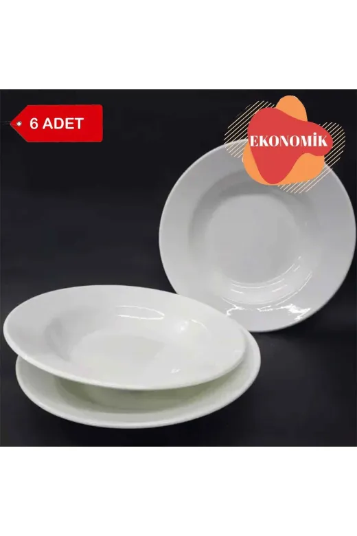 Avangart Mutfak IM21216 6 Adet - 21Cm Melamin Çukur Tabak, Düğün Salonu, Oteller, Lokanta, Organizasyon, Okul, Sulu Yemek