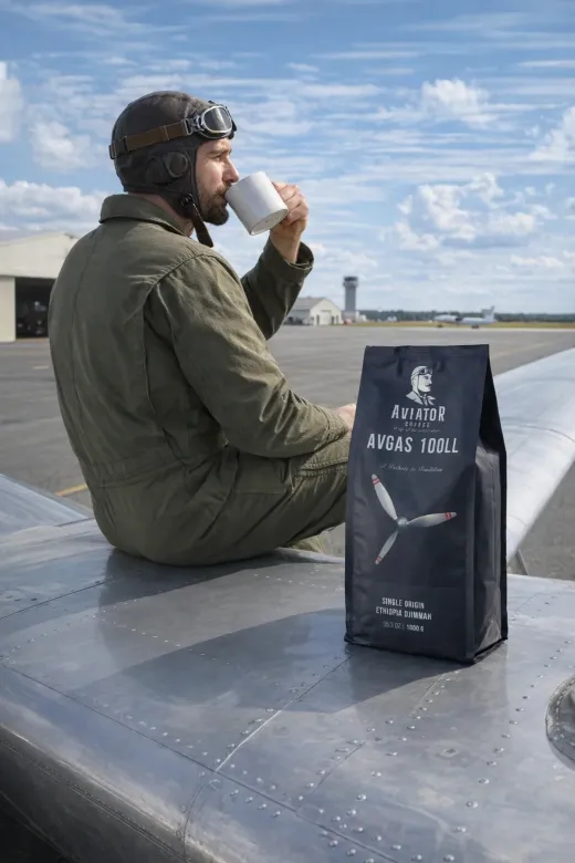 Aviator Coffee ACAV5 Avgas 100Ll %100 Arabica Single Origin Taze Kahve Çekirdek/öğütülmüş Espresso 500 Gr.