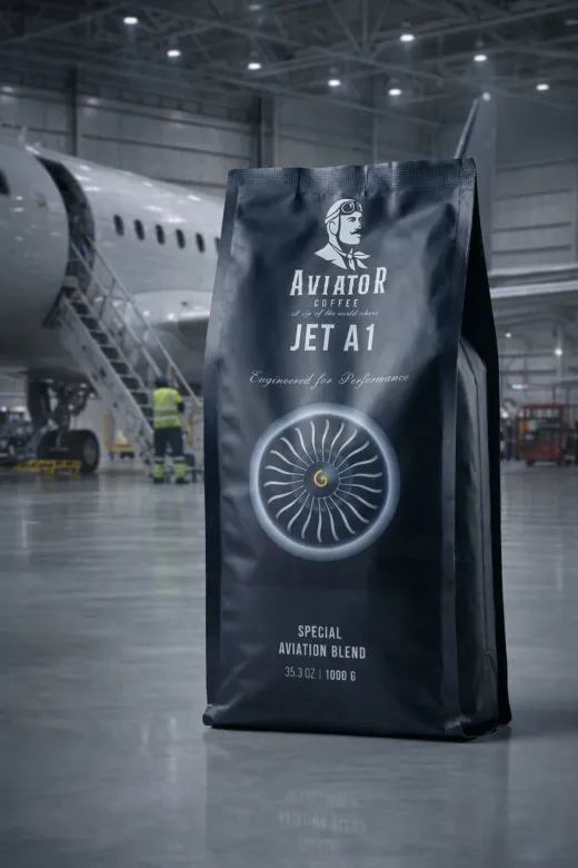 Aviator Coffee ACJA Jet-A1 %90 Arabica %10 Robusta Taze Kahve Çekirdek/ Öğütülmüş Espresso 1000 Gr.