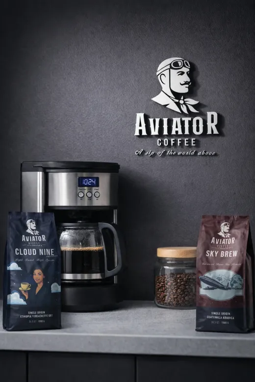 Aviator Coffee ACSB Sky Brew %100 Arabica Single Origin Taze Kahve Çekirdek / Öğütülmüş Filtre 1000 Gr.