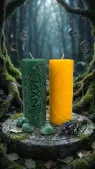 Ay Mum - Ayın Evreleri Soya Dekoratif Mum | Astroloji, Meditasyon ve Spiritüel Ritüel Soya Mum (2'li Set)