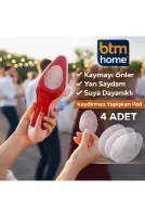 Ayakkabı Kaydırmaz Ped Yapışkanlı Taban Ped 4 Adet Şeffaf Topuklu Ayakkabı Kayma Önleyici