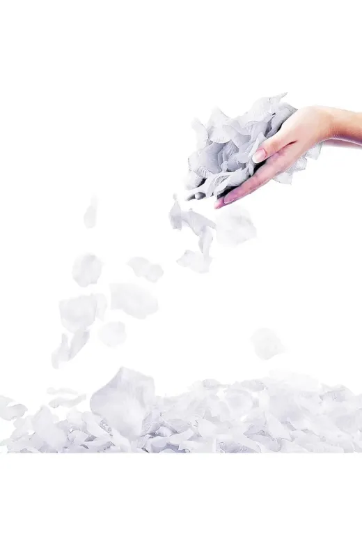 Ayder Timya P203594S1619 Beyaz Renk Gül Yaprağı Şekilli Konfeti 10 Paket 1000 Adet (Timya/go1395) 203594