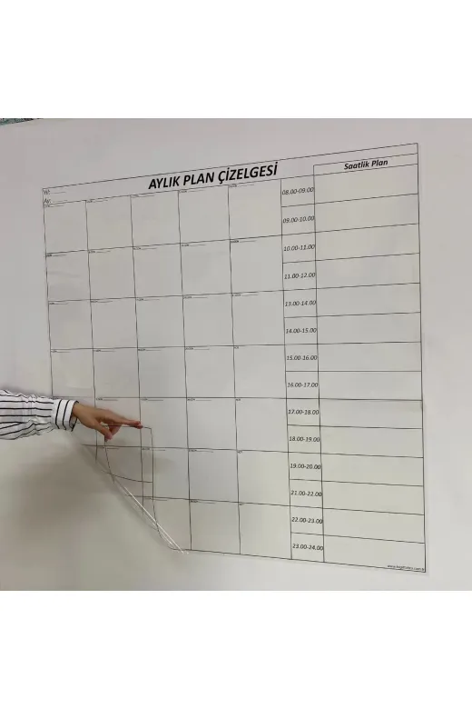 Ayder Timya P204617S2798 Aylık Planlayıcı Manyetik Duvar Stickerı Takvim Plan Çizelgesi (Timya/go1395) 204617