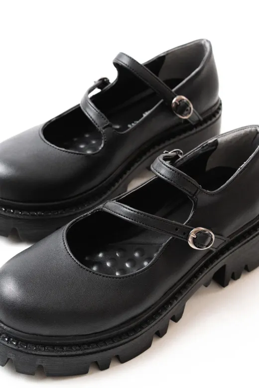 Aymood 868-756AYM 868-756 Siyah Günlük Yüksek Tabanlı Loafer Ayakkabı