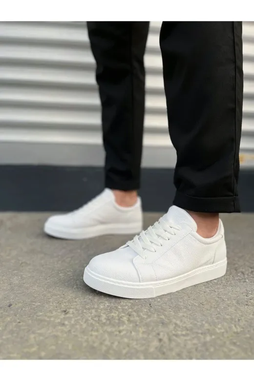 Aymood JY165AYM Jy165 Elite Bağcıklı Cilt Erkek Günlük Sneaker Ayakkabı Cbt - Beyaz