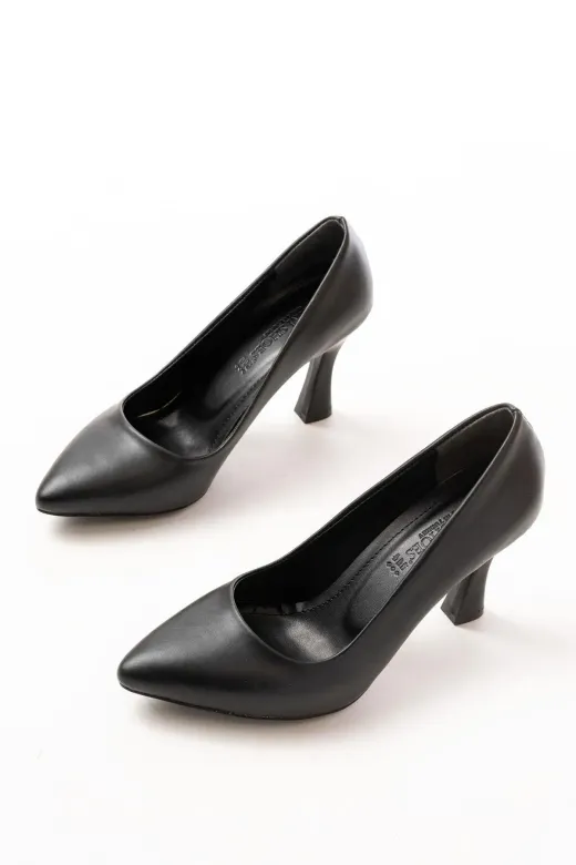 Aymood ST-001aymm St-001 Siyah Günlük 9 Cm Topuklu Stiletto Ayakkabı