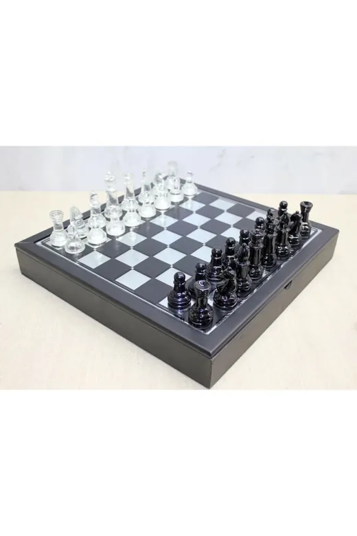 AyrStore depotevyaşamXDT1-KH4ALK3531 Kutulu Cam Satranç Seti Alk3531
