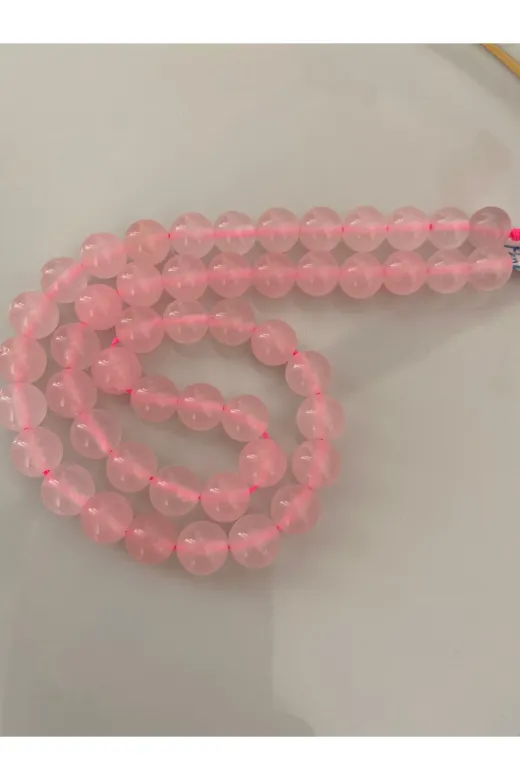 AYSHO PKUVDİZİ Pembe Kuvars Doğal Taş Dizi (8 Mm) (Sertifikalı)