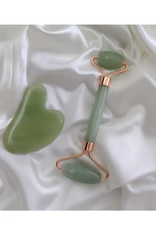 azy yazal azy13524532 Aventurin Gua Sha Ve Face Roller Set