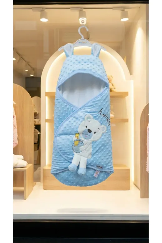 Baby Clime 0–9 Ay Nohut Kundak Battaniye - İsimli Erkek Uyku Tulumu - Ayıcık Modeli