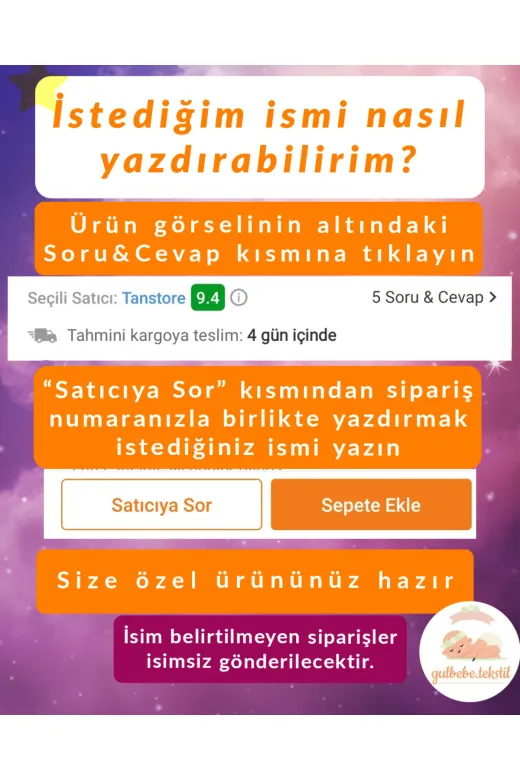 Baby Clime İSİM-DIŞUYKUTULUMU İsim Nakışlı Uyku Tulumu Dış Kundak Lila - Welsoft Kapüşonlu Çift Katman Ayaklı Model