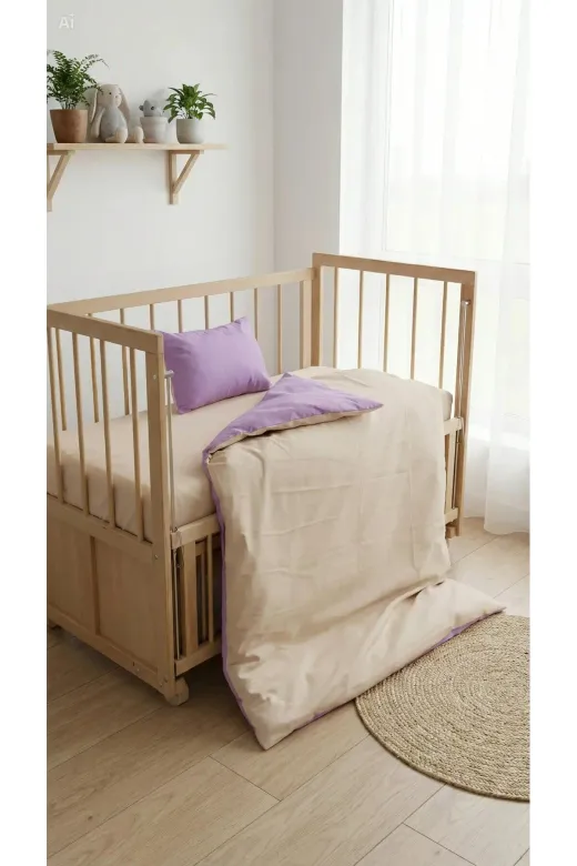 Baby Clime NVTK3-90130-1 3 Parça Bebek Nevresim Takımı - 90X130 Yorgan Kılıfı, Yastık Kılıfı Ve Çarşaf