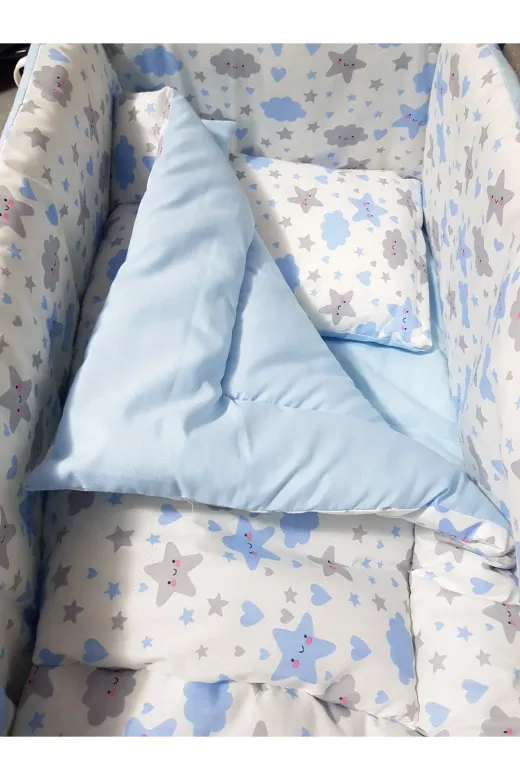Baby Clime USR-4585-1. 45X85 Bebek Uyku Seti - Beşik Hariç - Anne Yanı Sallanır Beşik İçin Uyku Seti