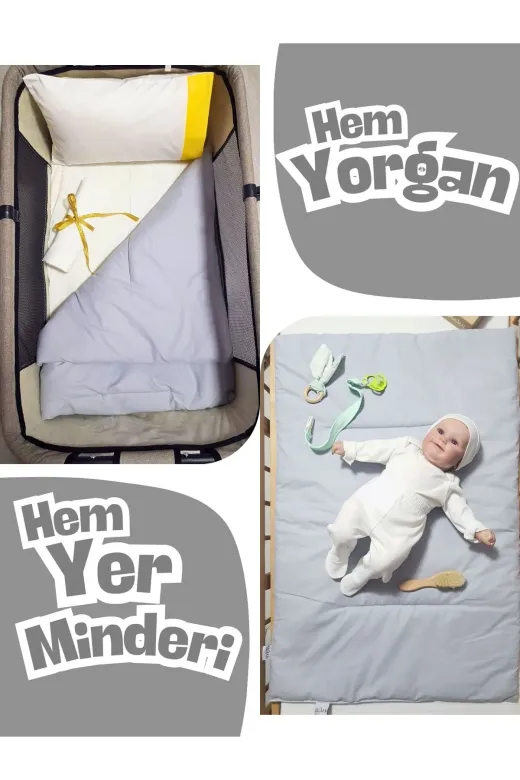 Baby Clime USR-5LİPORTATİF Portatif Beşiklere Uygun 5 Parça Uyku Seti %100 Pamuk Anne Yanı Beşik Ve Sepet Beşik İçin