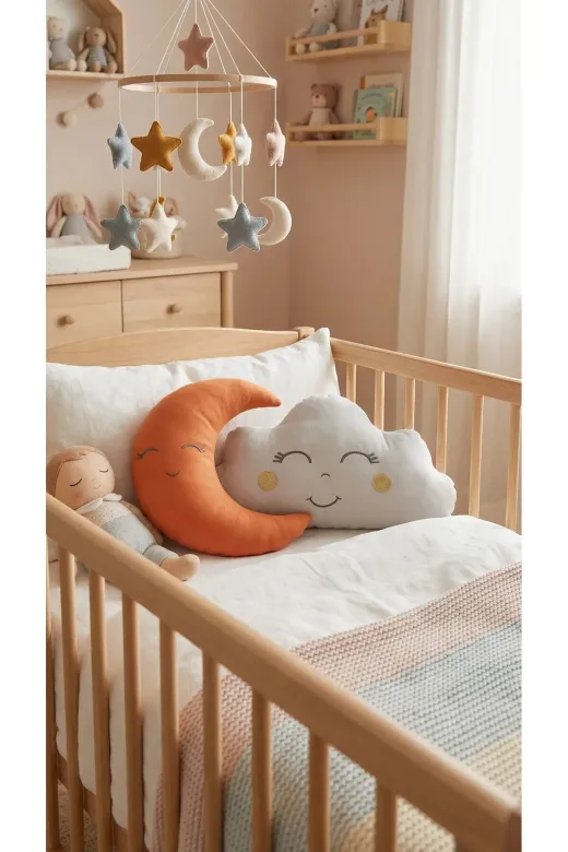 Baby Clime Uyku Arkadaşı Yastık-1. Turuncu Bebek Uyku Arkadaşı Yastık Seti - 3 Parça
