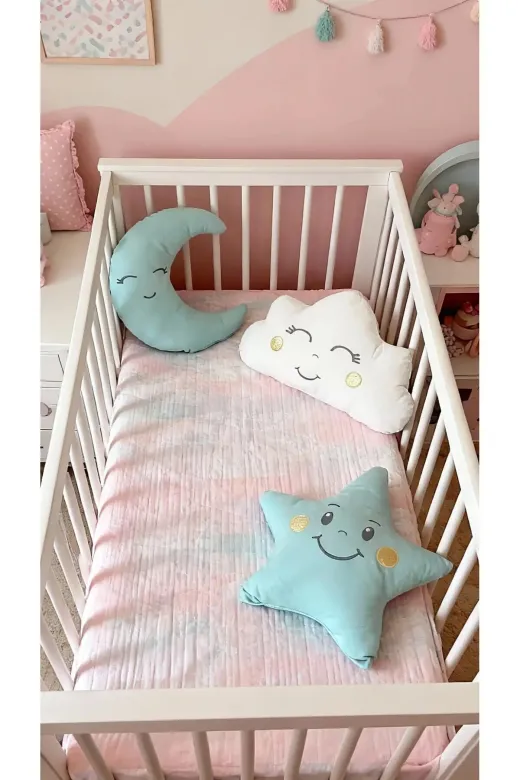 Baby Clime Uyku Arkadaşı Yastık-1. Yeşil Bebek Uyku Arkadaşı Yastık Seti - 3 Parça