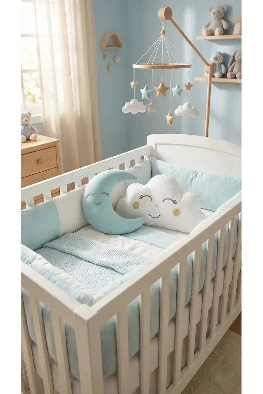Baby Clime Uyku Arkadaşı Yastık-1. Yeşil Bebek Uyku Arkadaşı Yastık Seti - 3 Parça
