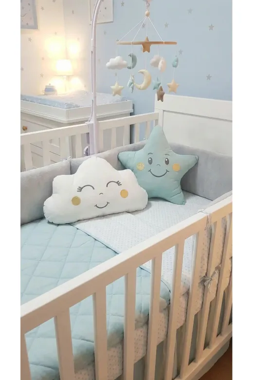 Baby Clime Uyku Arkadaşı Yastık-1. Yeşil Bebek Uyku Arkadaşı Yastık Seti - 3 Parça