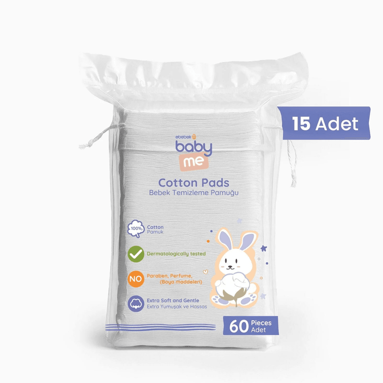 Baby Me 8992 Bebek Temizleme Pamuğu 15X60 Adet