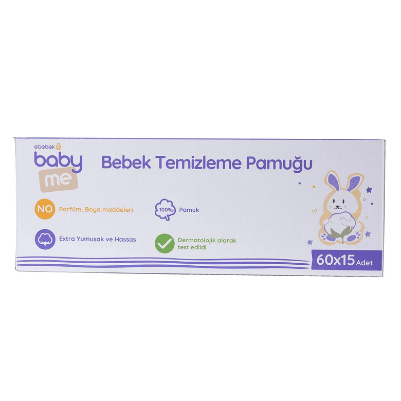 Baby Me 8992 Bebek Temizleme Pamuğu 15X60 Adet