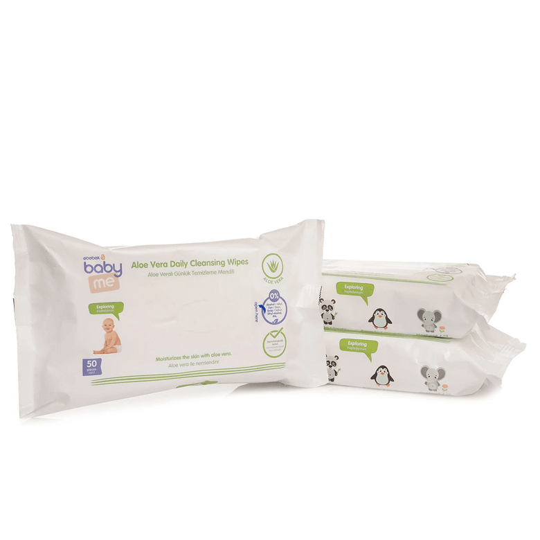 Baby Me dfd48hjh Aloeveralı Günlük Temizleme Mendili 3X50Adet