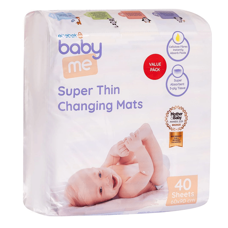 Baby Me GHGHGH365JJMG Süper İnce Alt Değiştirme Örtüsü 60X90 Cm 40 Adet