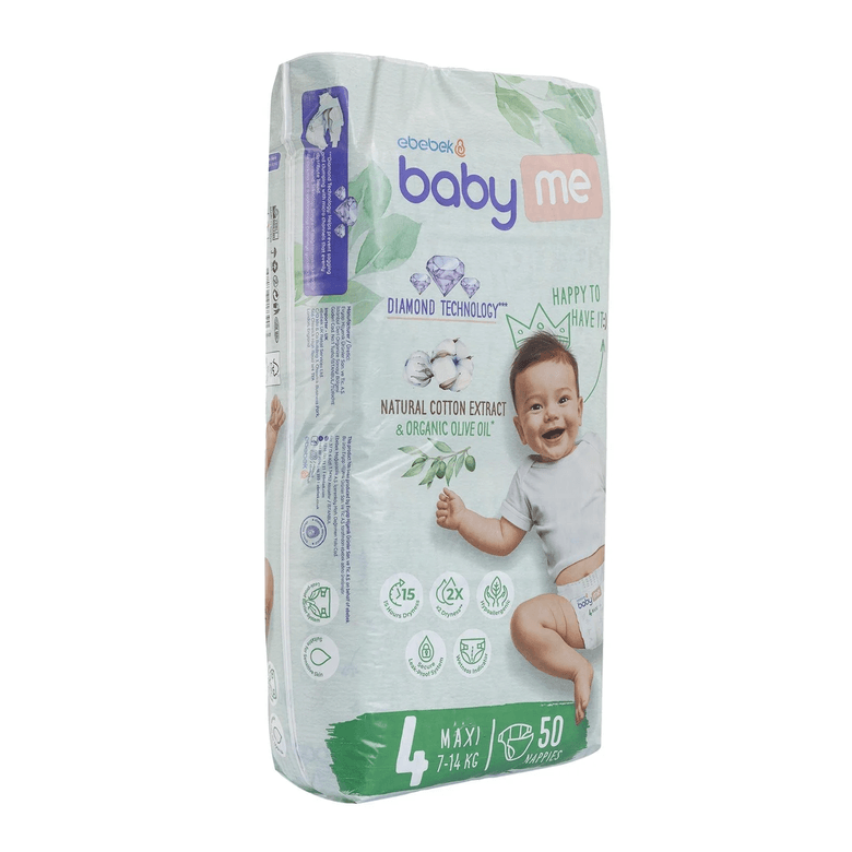 Baby Me KIJGK225JKK Maxi 4 Numara Bebek Bezi 7-14 Kg 50 Adet