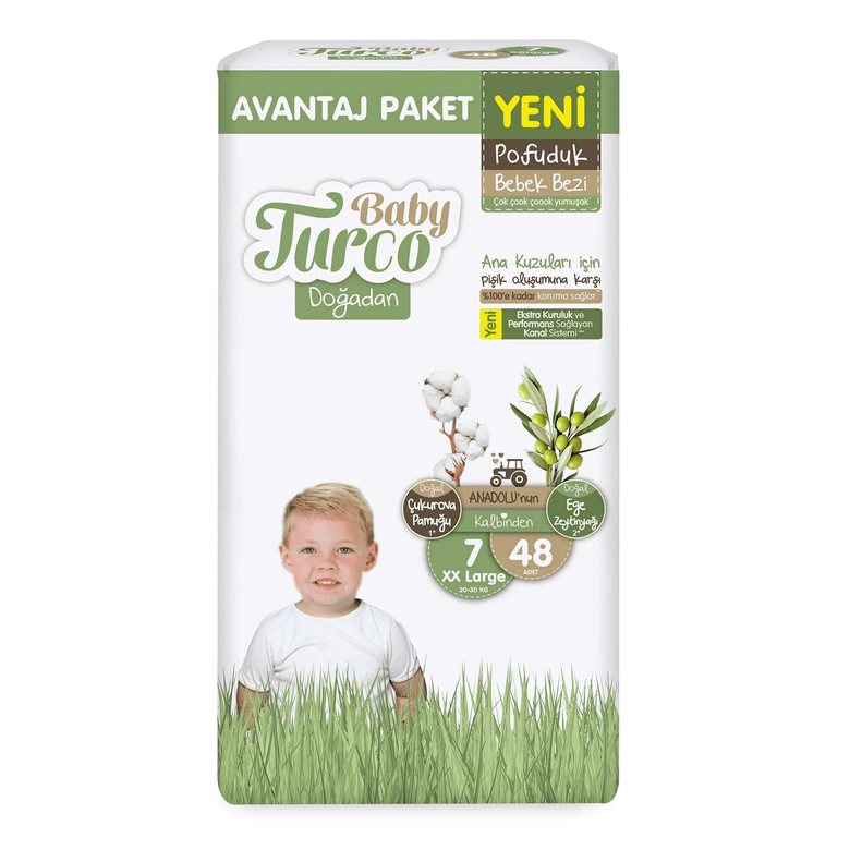 Baby Turco FGHHGF520JHGBERD Doğadan 7 Beden,48 Adet