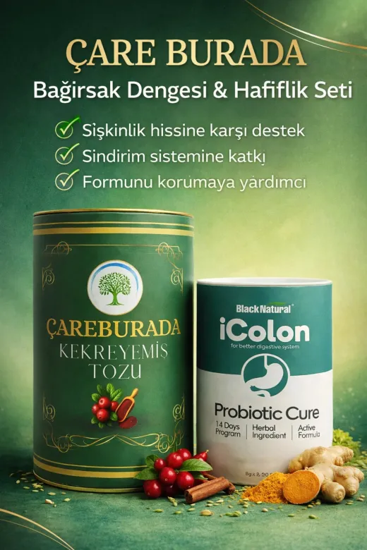 Bağırsak Dengesi & Hafiflik Seti Kekreyemiş Tozu 8 G X 20 Stick + Icolon Probiyotik 240 G