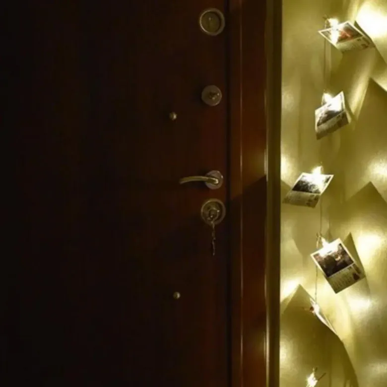 Bakır Renkli Led Işıklı Fotoğraf Asma Işık Süsleme Mandalları (4745)