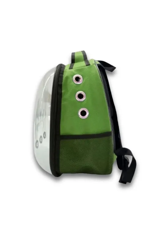 Balance Life 105B845198668834631 Şeffaf Astronot Kedi Ve Küçük Irk Köpek Taşıma Sırt Çantası - Yeşil