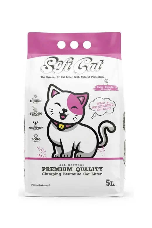 Balance Life 105B845422732357759 Bebek Pudrası Kokulu Bentonit Kedi Kumu 5L