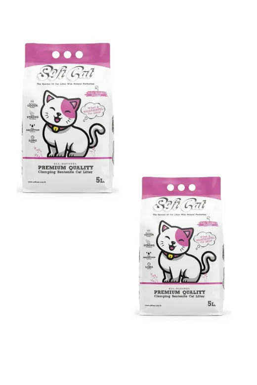 Balance Life 105B847808229869512 Bebek Pudrası Kokulu Bentonit Kedi Kumu 5L X 2 10 Lt
