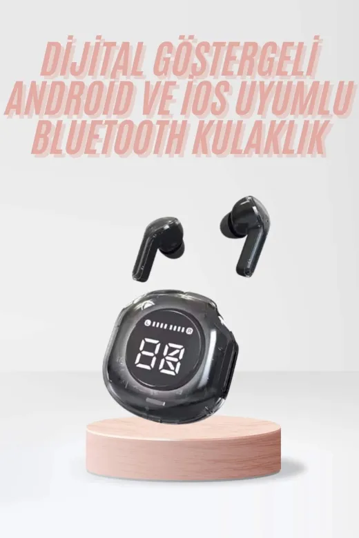 Balance Life GROUP-2562218 Mey İthalat® Yeni Nesil Bluetooth Kulaklık Dijital Göstergeli Gamin Dokunmatik 5.3 Kablosuz