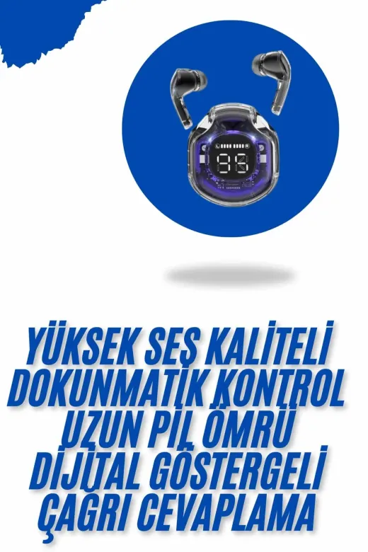 Balance Life GROUP-2575329 Mey İthalat® Kablosuz Dijital Göstergeli Powerbanklı Ios Ve Android Uyumlu Gamin Kulaklık