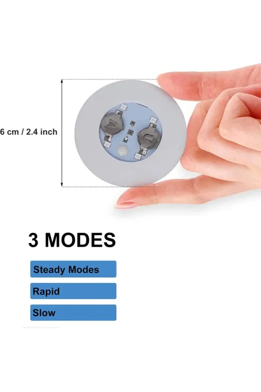 Balance Life GROUP-2587045 Mey İthalat® Işıklı Yapışkanlı Bardak Altı Aparatı Ledli 3 Modlu 6 Cm Çap 1 Adet
