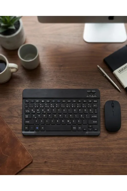 Balance Life GROUP-2587456 Mey İthalat® Wireless Klavye Mouse Seti Bluetooth Bağlantılı İnce Tasarım Sessiz Kullanım
