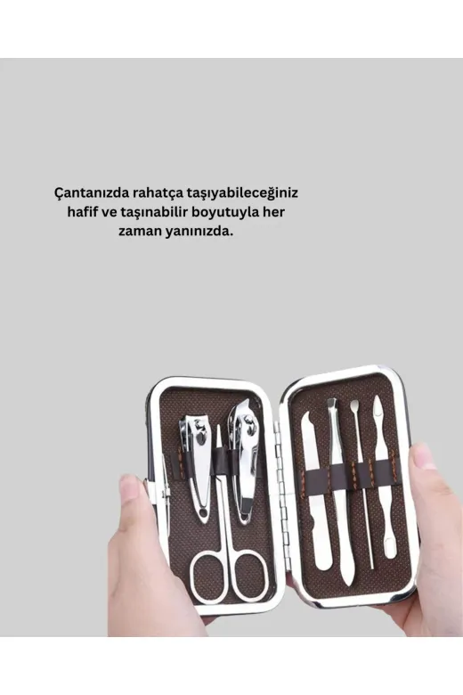 Balance Life GROUP-2588394 Mey İthalat® Paslanmaz Çelik Kişisel Bakım Seti – 7 Parça